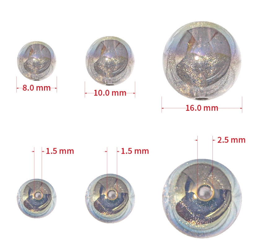 Inner layer scattered gold colored bead